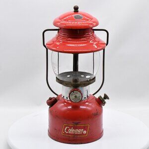 Vintage Red Coleman Model 200A Single Mantle Lantern Sunshine Of The Night
